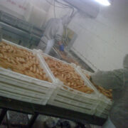 Frittieren der Rollen
